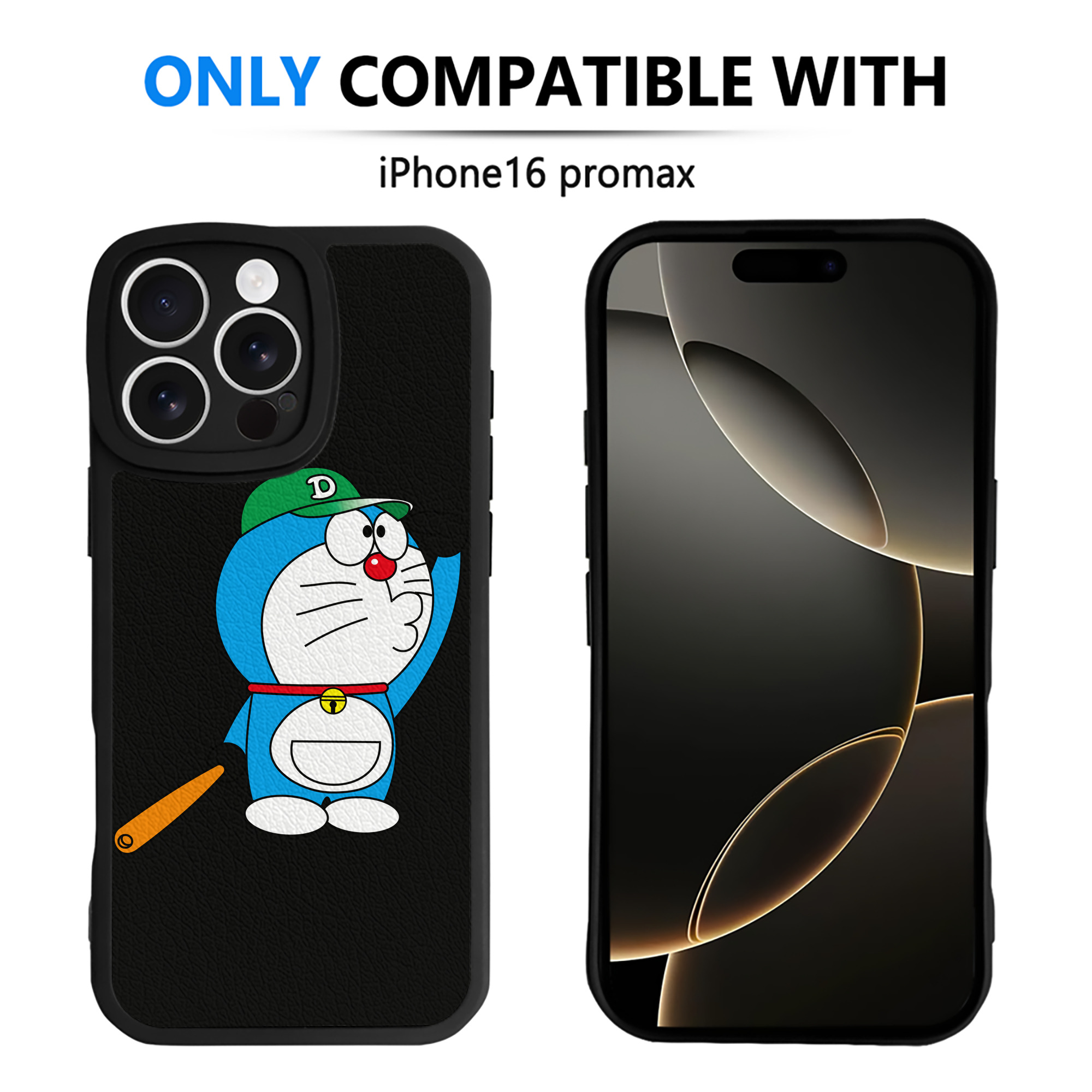 （画像用） ドラえもん Doraemon 【iPhone 16シリーズ対応】シリコンスマホケース（レザー調） 材質：シリコン